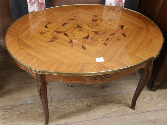 A Louis XV style low table W.96cm